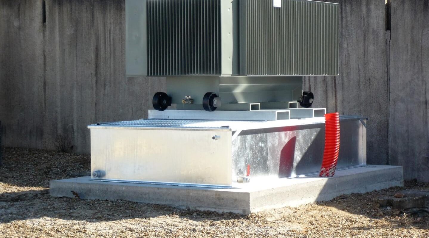 Bac de retention Anti feu ERT pour Transformateur a huile dielectrique