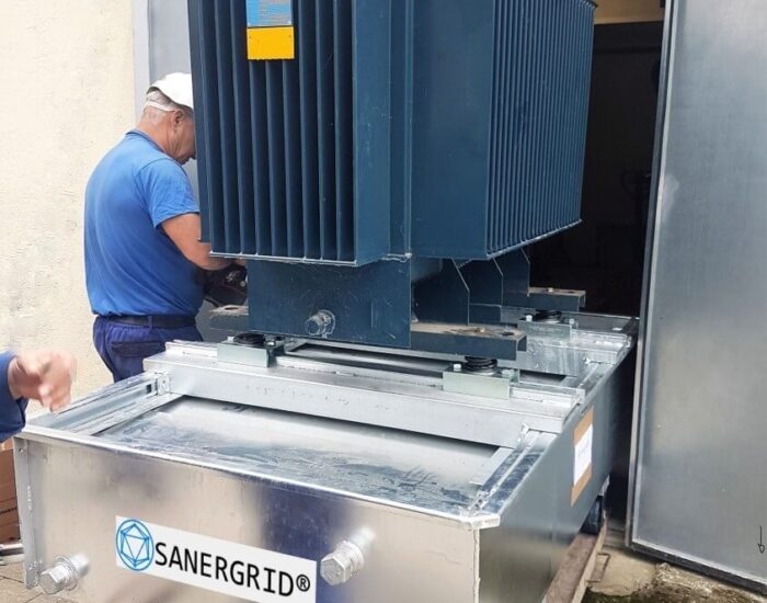 Bac de retention antifeu avec option roulage