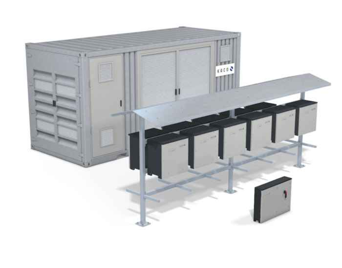 Poste de transformation pour application photovoltaïque à onduleurs string