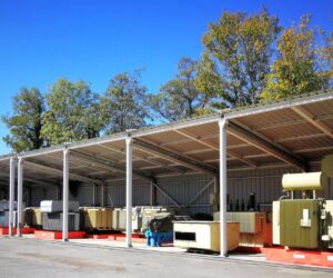 Exemple de stockage de transformateur dans bacs de retention TRFLEX ECO