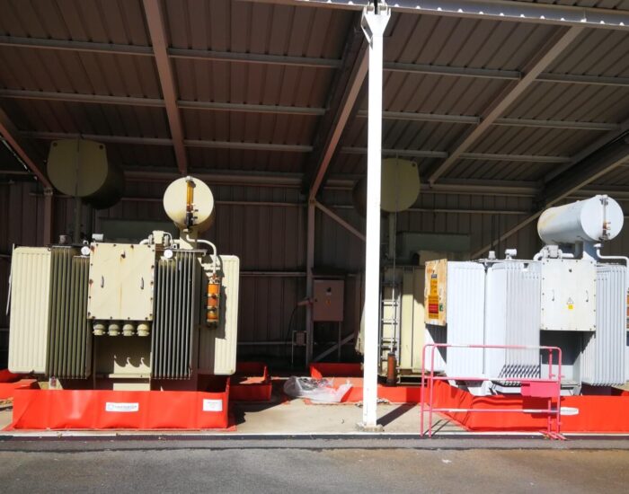 Installation de transformateur de puissance sur bacs souple sans armatures TRFLEX ECO